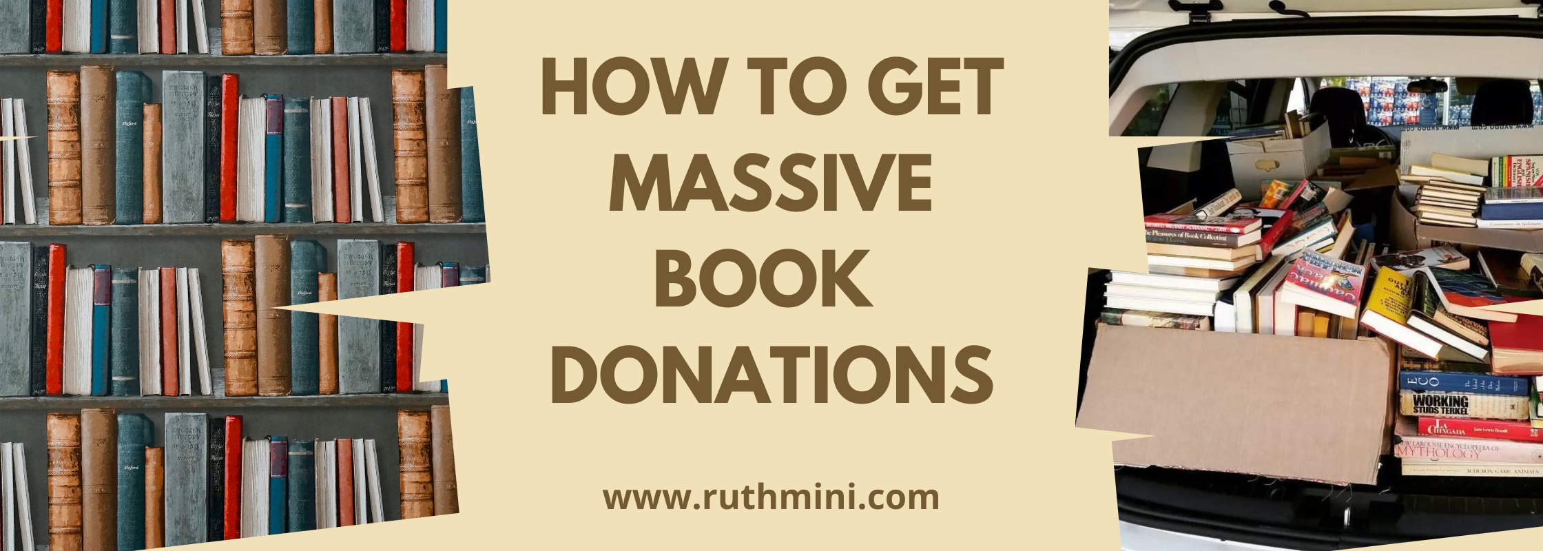 500 books Massive Book Donations Banner