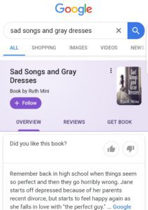 Google Knowledge Graph Sad Songs and Gray Dresses